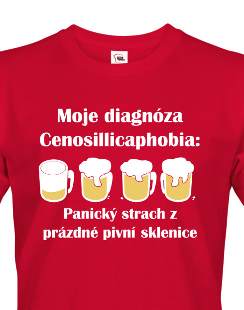 Pánské tričko s pivním potiskem Diagnóza