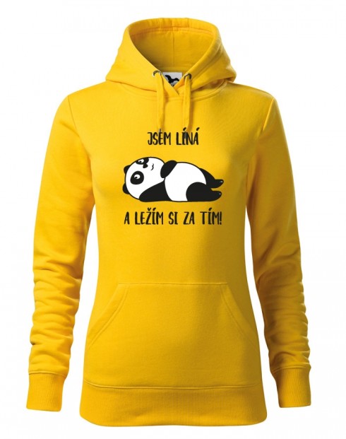Dámská mikina Jsem líná a ležím si za tím!