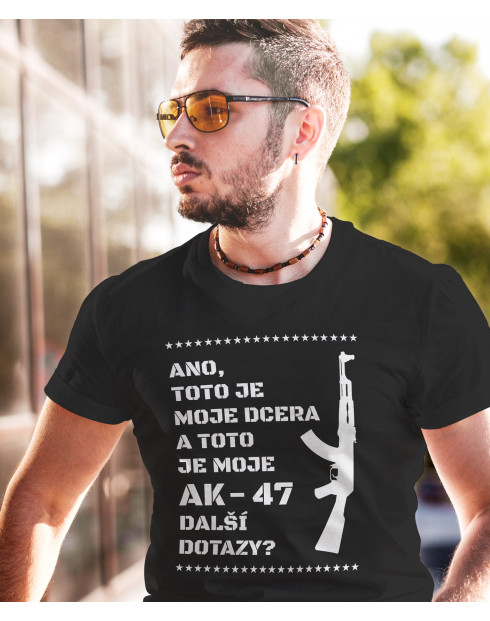 Vtipné tričko pro tatínky Dcera a AK-47