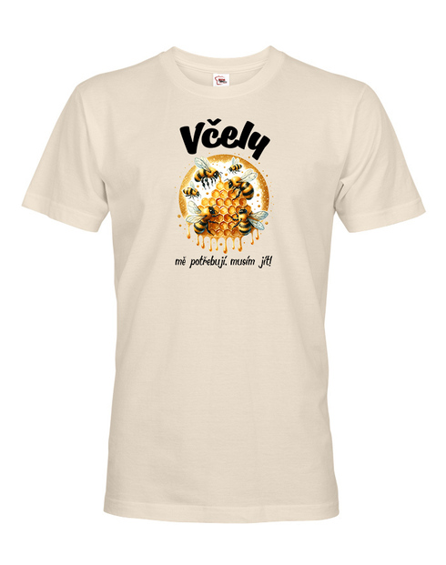 Pánské tričko Včely mě potřebují musím jít