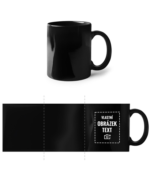 Černý keramický hrnek s vlastním potiskem
