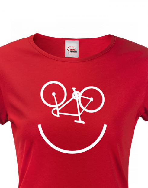 Dámské tričko pro cyklisty cyklo úsměv