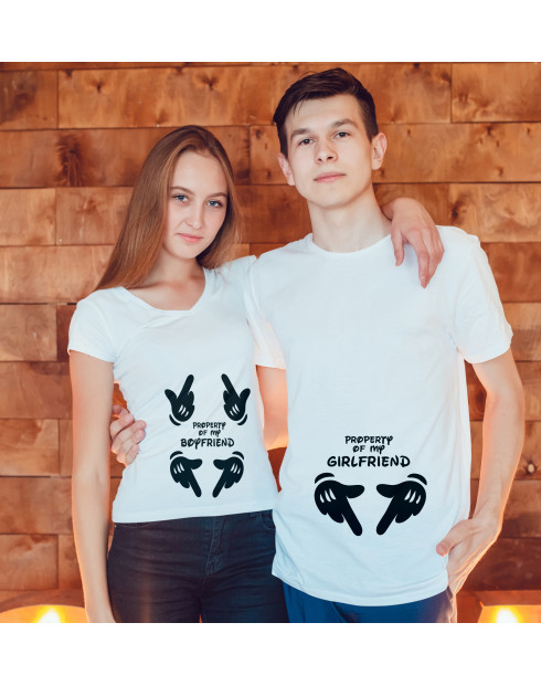 Párová trička Property of my Boyfriend - Girlfriend