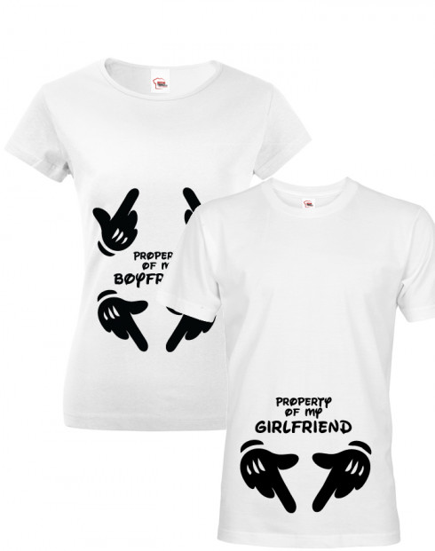 Párová trička Property of my Boyfriend - Girlfriend