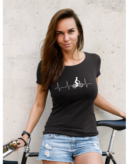 Dámske tričko tep cyklisty