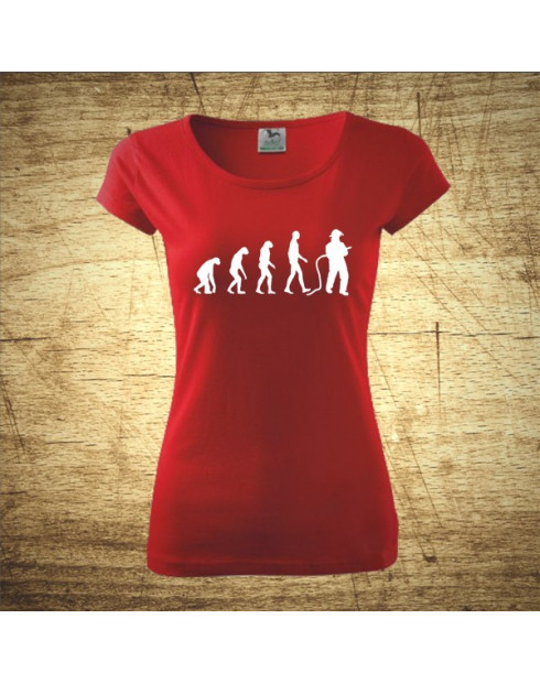 Dámské tričko pro hasiče Evoluce hasiče