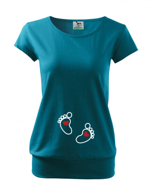 Tričko s potiskem pro budoucí maminky nožičky