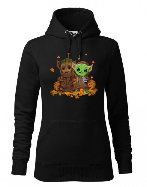 Dámská mikina Mistr Yoda a Groot