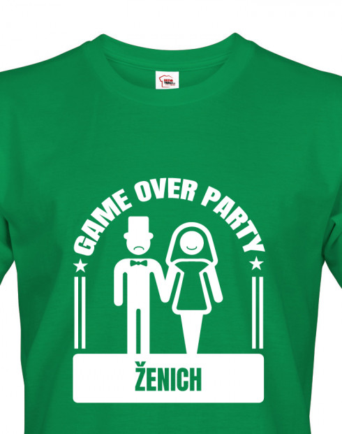 Pánské tričko pro ženicha Game over party