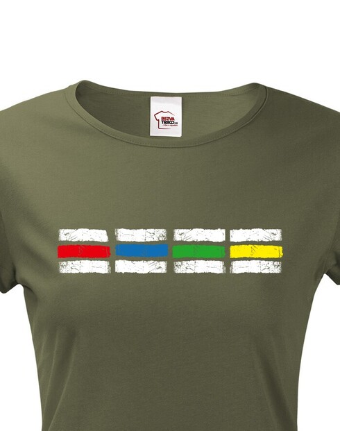 Dámské tričko s motivem turistických značek