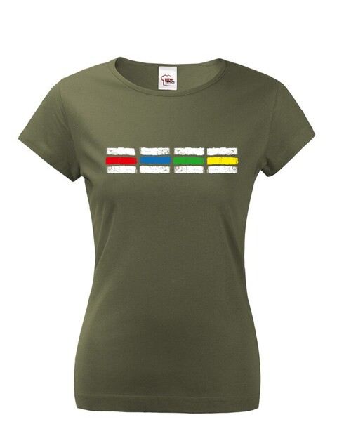 Dámské tričko s motivem turistických značek