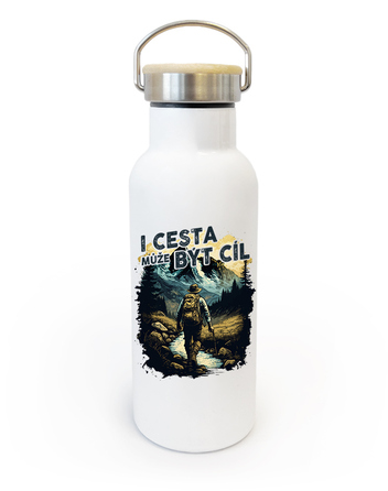 Termoska s bambusovým víčkem I cesta může být cíl