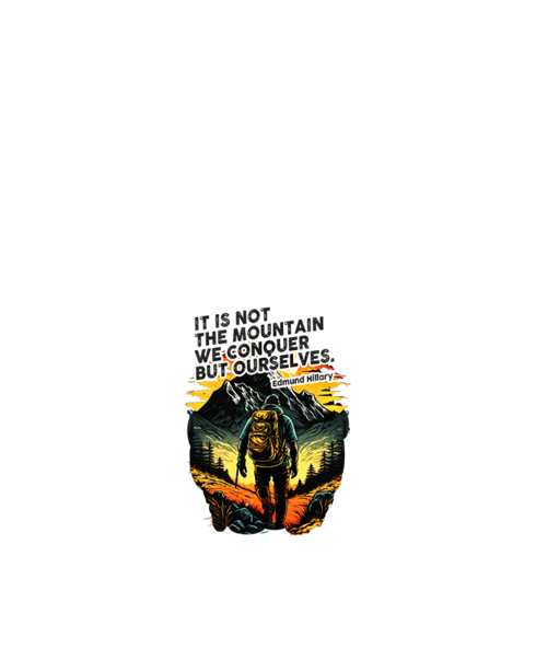 Termoska s bambusovým víčkem a citátem Edmunda Hillaryho