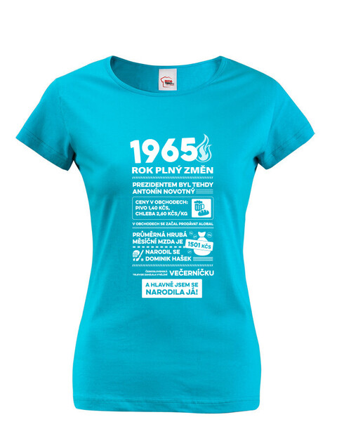 Dámské tričko 1965 rok plný změn