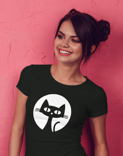 Dámské tričko s kočkou