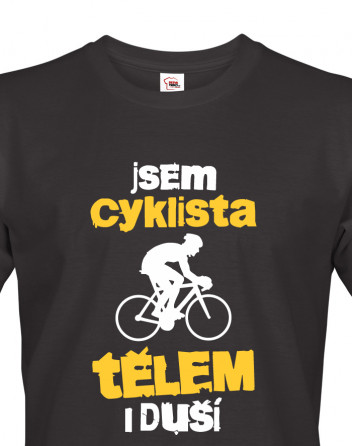Pánské tričko Cyklista tělem i duší