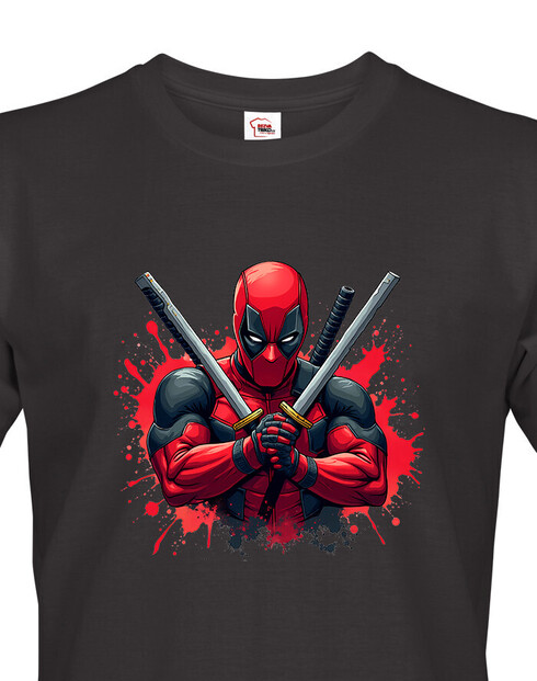 Pánské tričko DEADPOOL postoj s meči