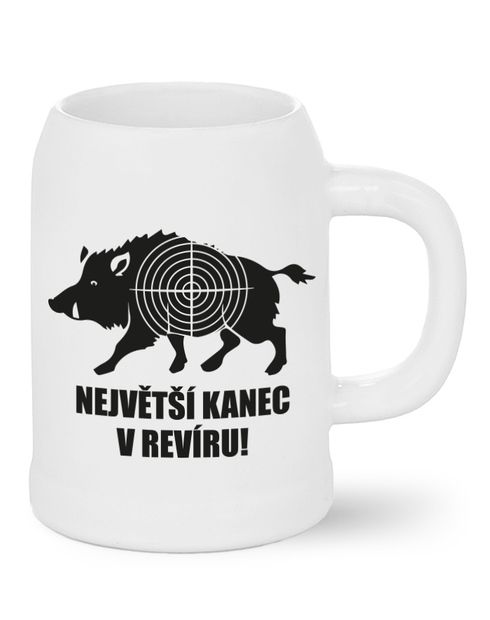 Pivní půllitr Největší kanec v revíru!