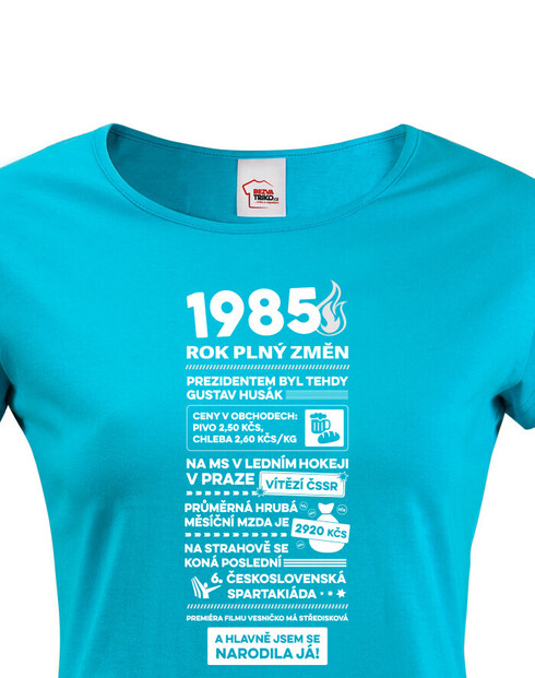 Dámské tričko narozeninové noviny 1985