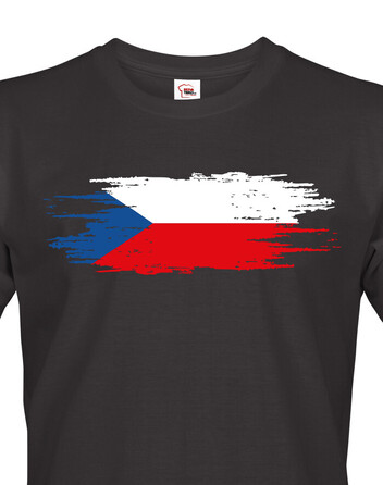 Pánské tričko Česká vlajka
