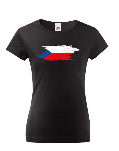 Dámské tričko Česká vlajka