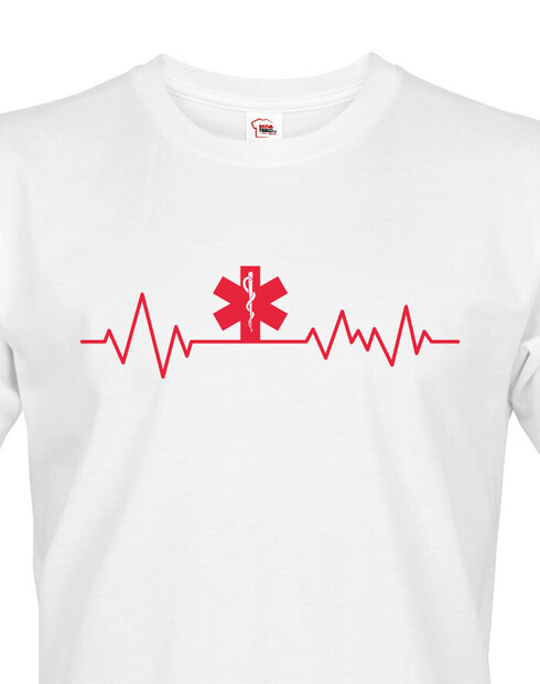 Pánské tričko pro zdravotníky s EKG