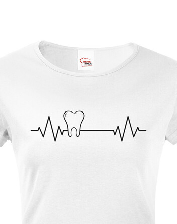 Dámské tričko pro zubaře pulz