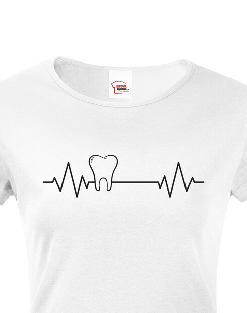 Dámské tričko pro zubaře pulz