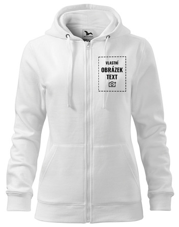Dámská mikina na zip s vlastním potiskem