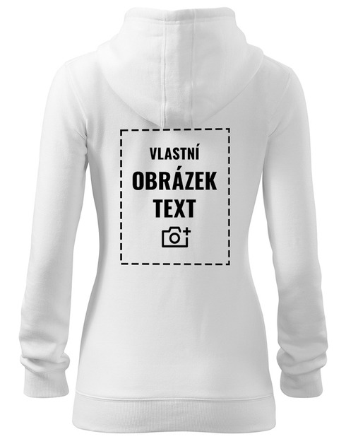 Dámská mikina na zip s vlastním potiskem