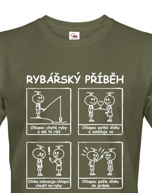 Pánské tričko s potiskem Rybářský příběh