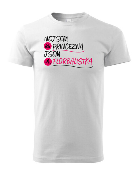 Dětské tričko - Nejsem princezna jsem florbalistka