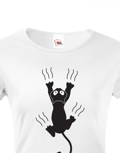 Dámské tričko s kočkou s drápky