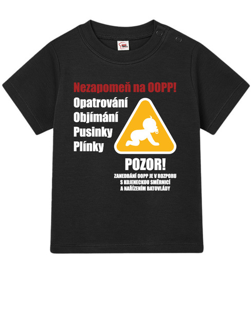 Tričko pro miminka s pravidly péče