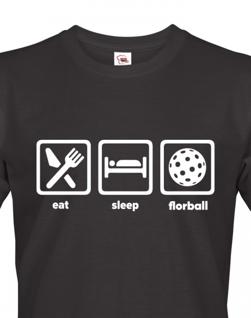 Pánské tričko - Eat, sleep, florbal 2