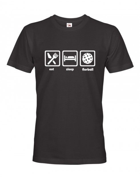Pánské tričko - Eat, sleep, florbal 2