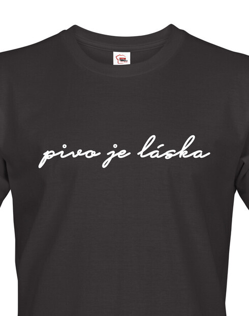 Pánské tričko s potiskem Pivo je láska