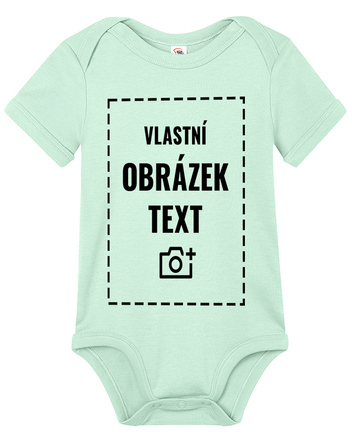 Dětské body s krátkým rukávem a vlastním potiskem