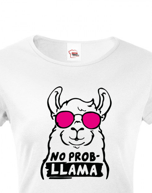 Dámské tričko No Prob - LLama