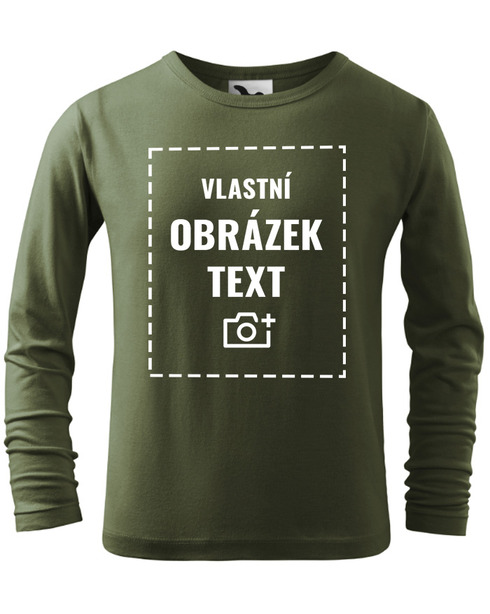Dětské triko s dlouhým rukávem a vlastním potiskem