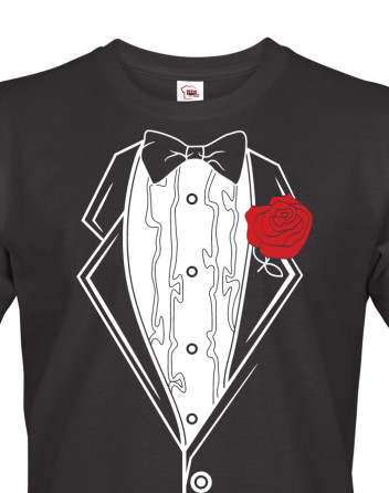 Pánské triko na rozlučkovou párty - frak 2