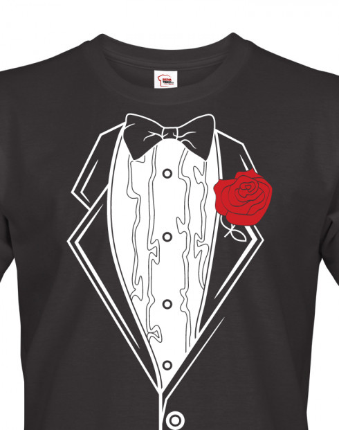 Pánské triko na rozlučkovou párty - frak 2