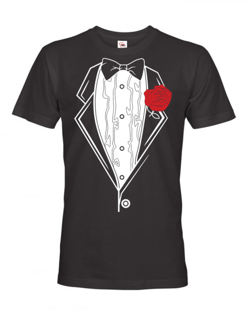 Pánské triko na rozlučkovou párty - frak 2