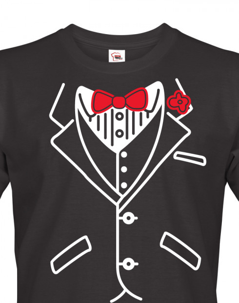 Pánské triko na rozlučkovou párty - frak