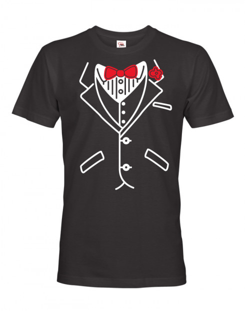 Pánské triko na rozlučkovou párty - frak