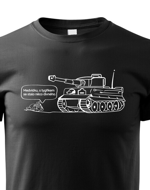 Dětské military triko Medvídek Pů a tygřík