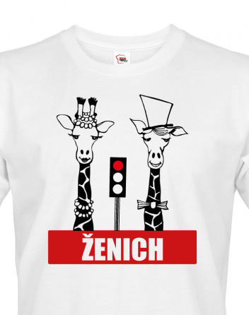Pánské tričko pro ženicha Žirafy