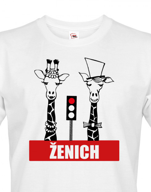 Pánské tričko pro ženicha Žirafy