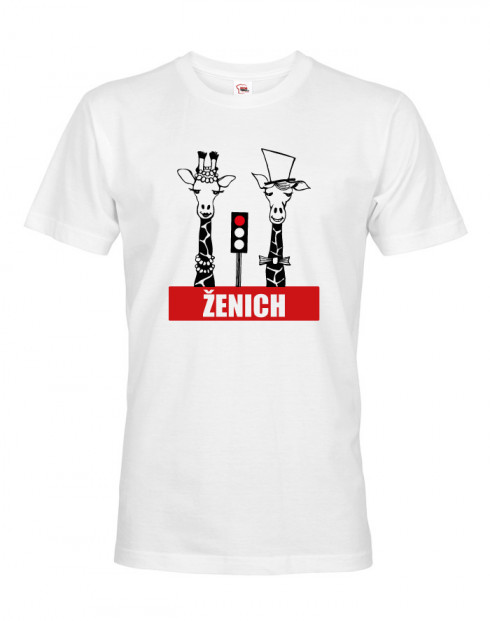 Pánské tričko pro ženicha Žirafy