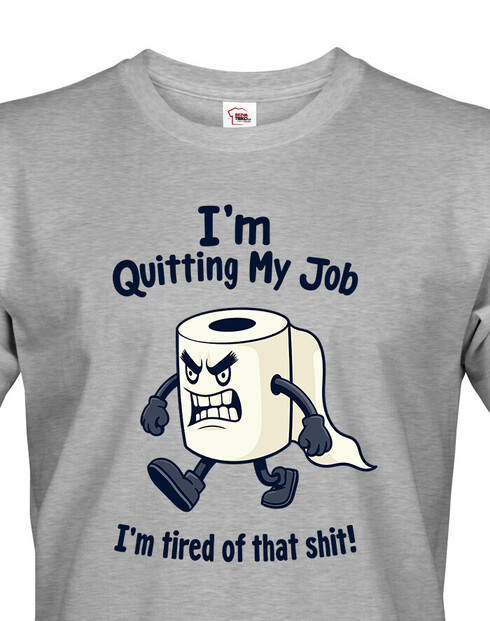 Pánské vtipné tričko s toaletním papírem